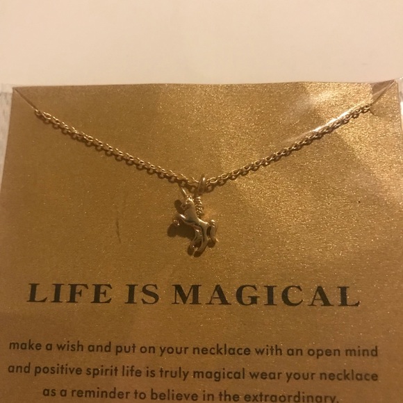 New Life is Magical Unicorn Pendant Necklace - Picture 5 of 7